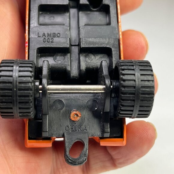 Tootsietoy Vintage 1990 Lambo 002 Heavy Duty Orange Diecast Model Truck - Picture 9 of 10